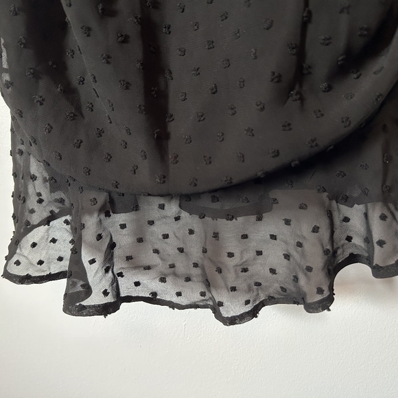 Ardene black swiss dot mini dress size M - Picture 2 of 8